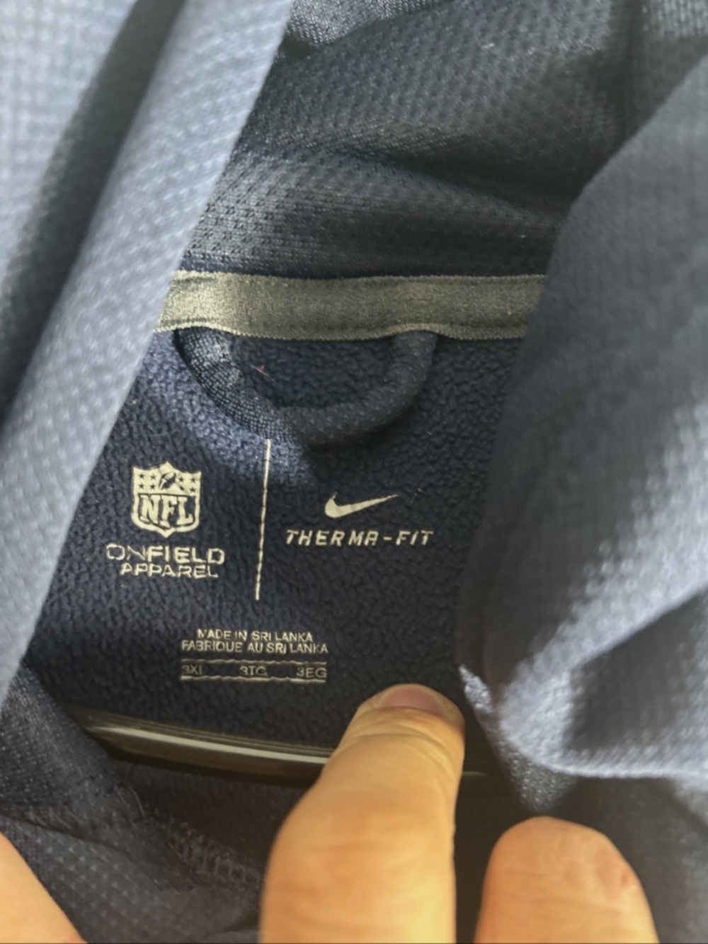 Tennessee Titans Hoodie Mens 3XL Blue Nike On Field Therma Fit NFL Sweatshirt - Picture 6 of 8